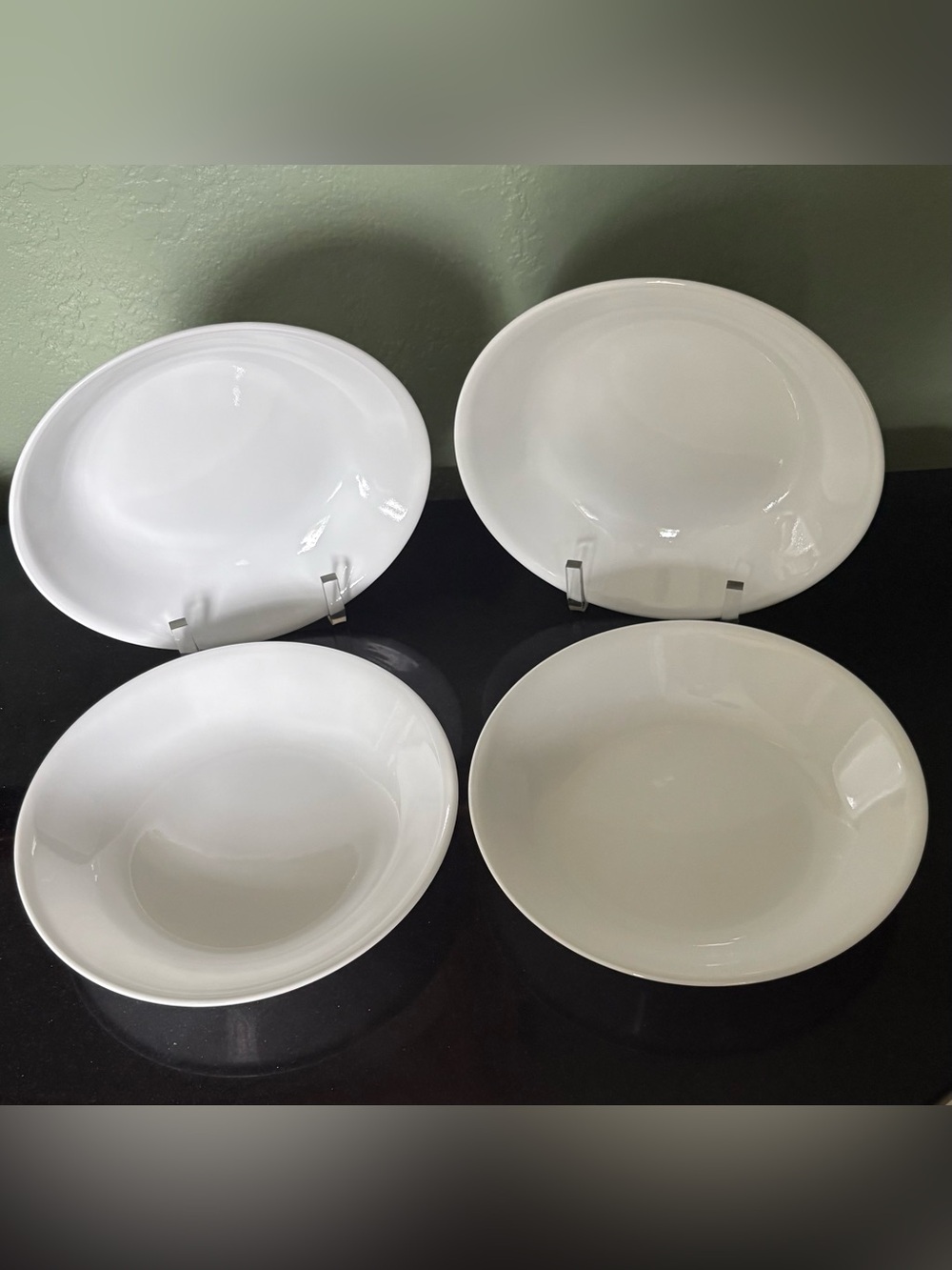 4 Corelle Vitrelle Winter Frost Salad Vegetable Soup Meal Bowls